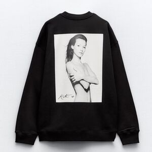 57. NWT - Zara Kate Moss Iconic Image by Terry O Neil Sweatshirt